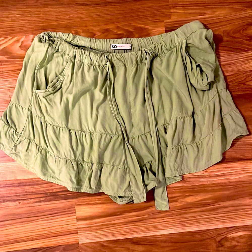 SO Goods For Life sage green shorts